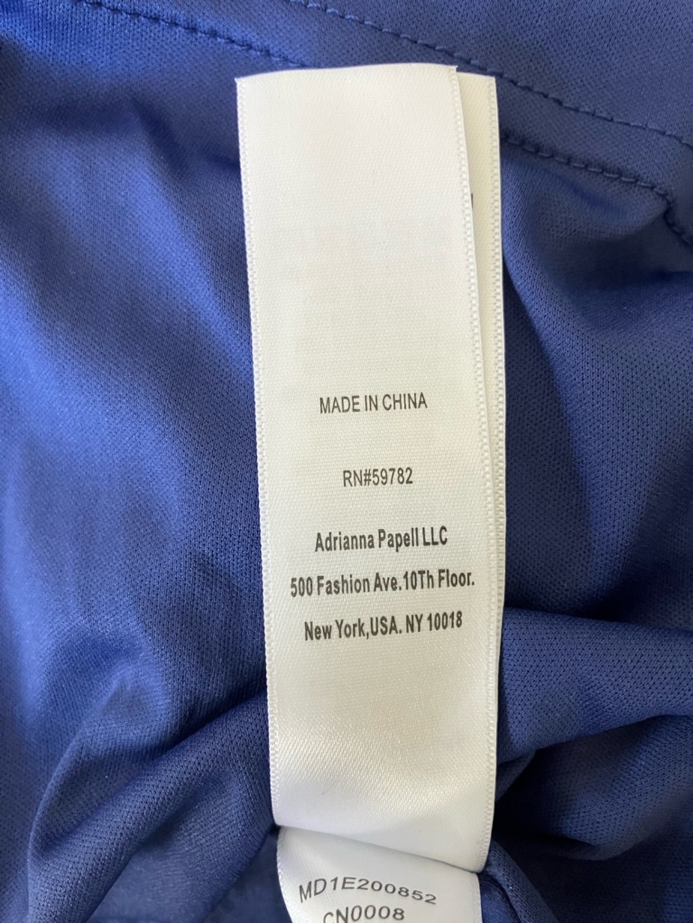 Aidan Mattox Navy Pleated Midi Dress Size 8 Beaded Yoke Sleeveless Wedding Guest - Picture 11 of 13